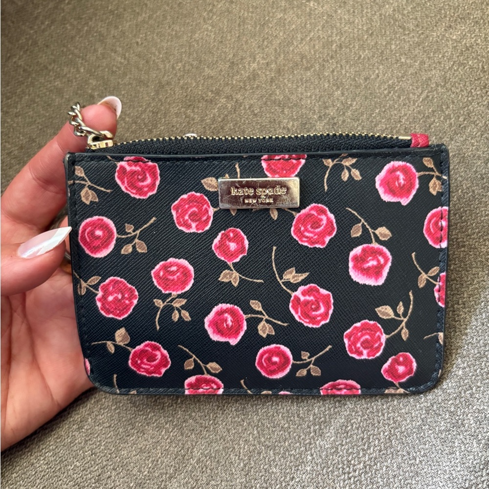 Kate Spade Black Floral Wallet